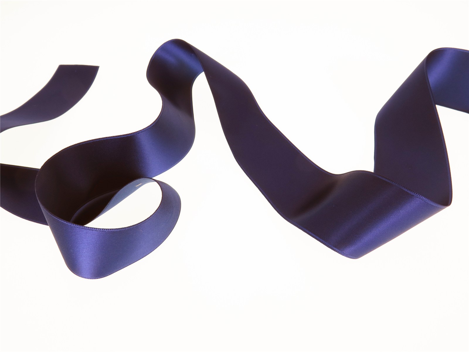 Double Face Satin Ribbon - Plain - 558 Deep Blue - 40 mm