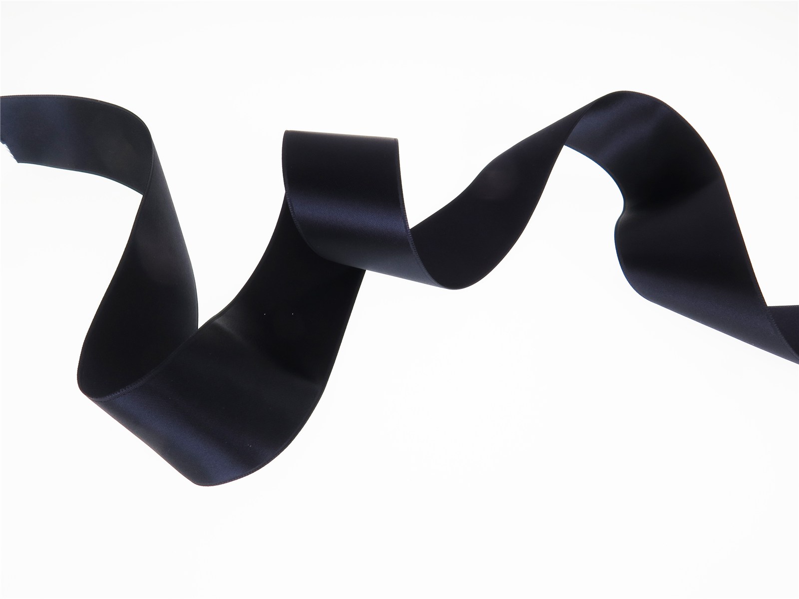 Double Face Satin Ribbon - Plain - 21 Dark Navy - 40 mm