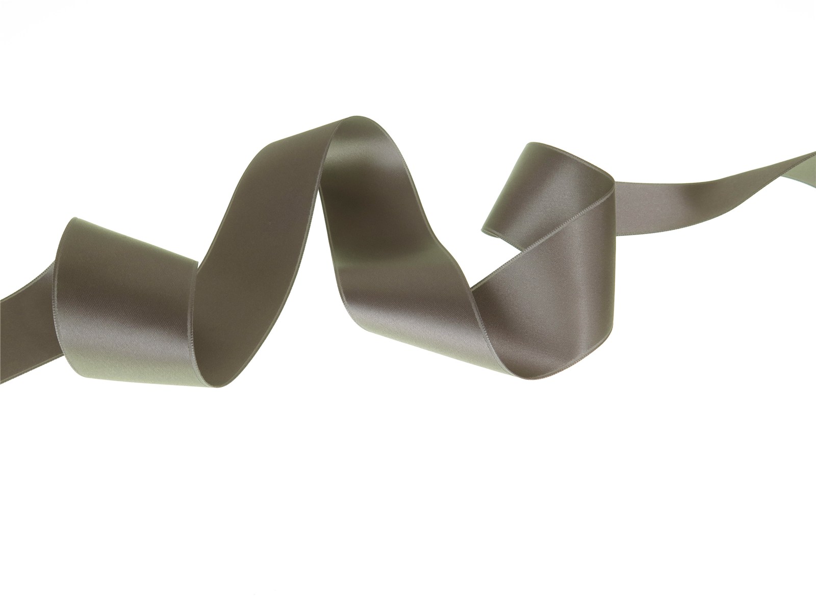 Double Face Satin Ribbon - Plain - 43 Elephant - 40 mm