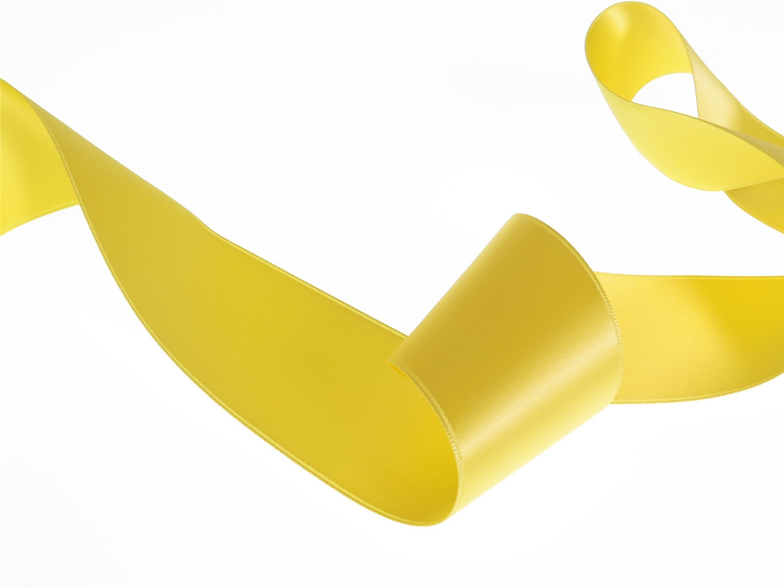 Ruban Satin double face - uni - 26 Jaune - 50 mm