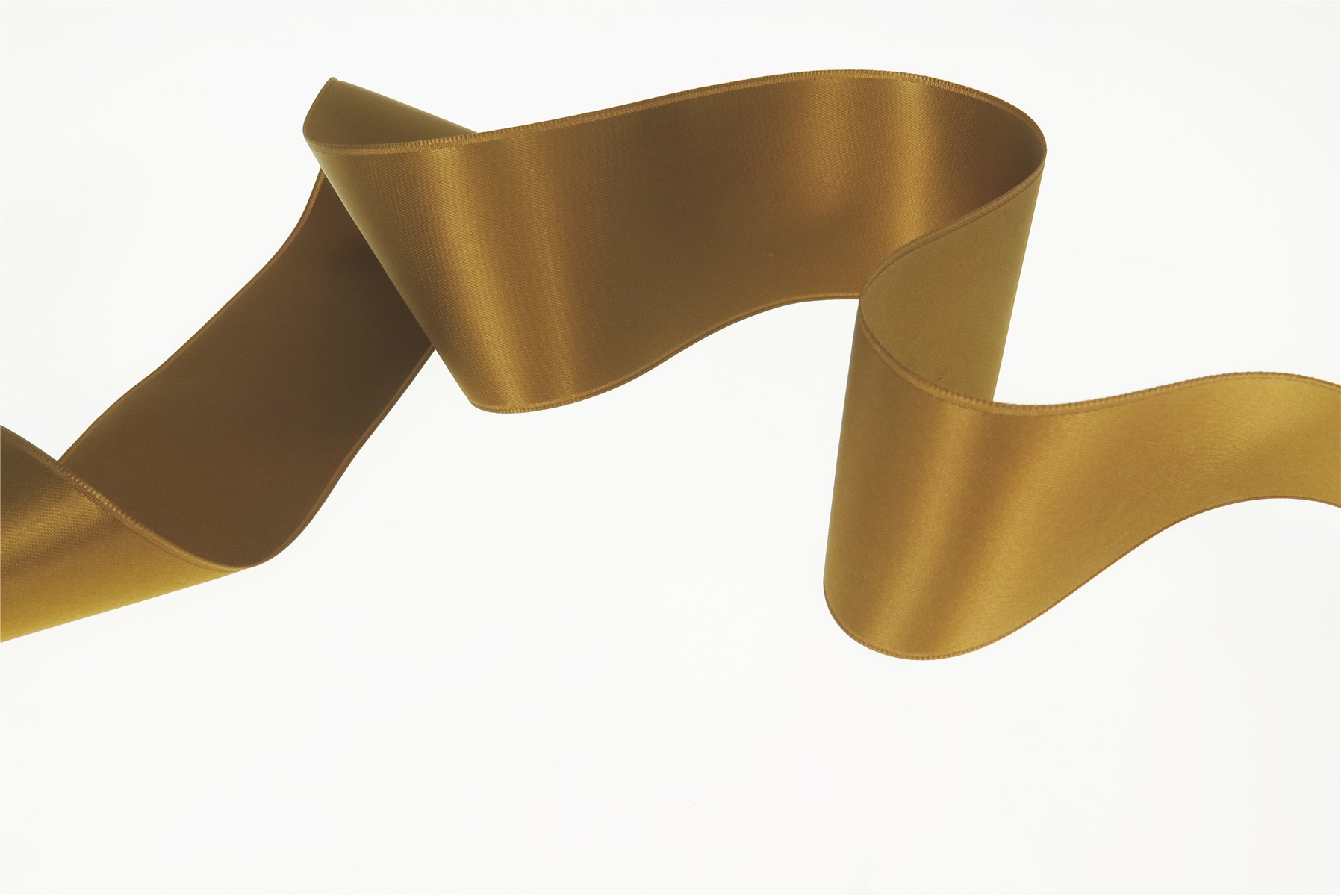 Double Face Satin Ribbon - Plain - 95 Messing - 50 mm