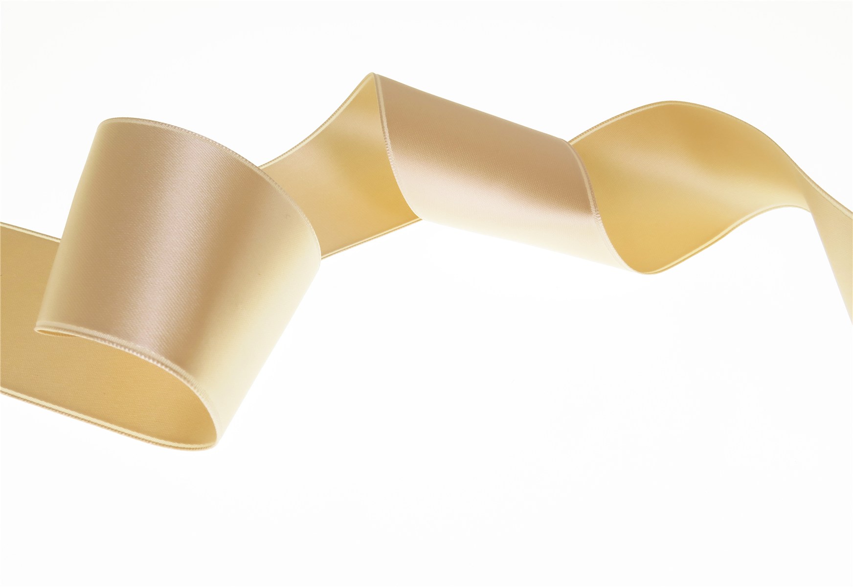 Double Face Satin Ribbon - Plain - 27 Beige - 50 mm