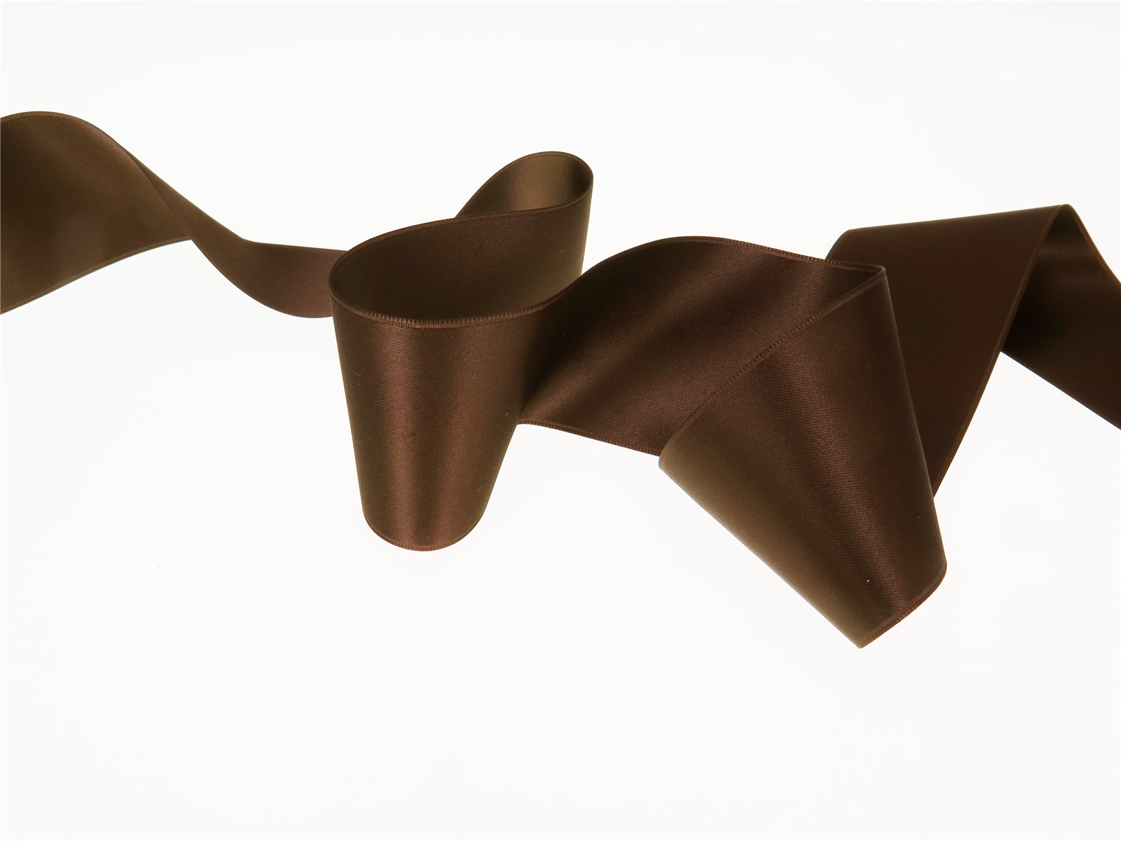 Double Face Satin Ribbon - Plain - 667 Marron - 50 mm