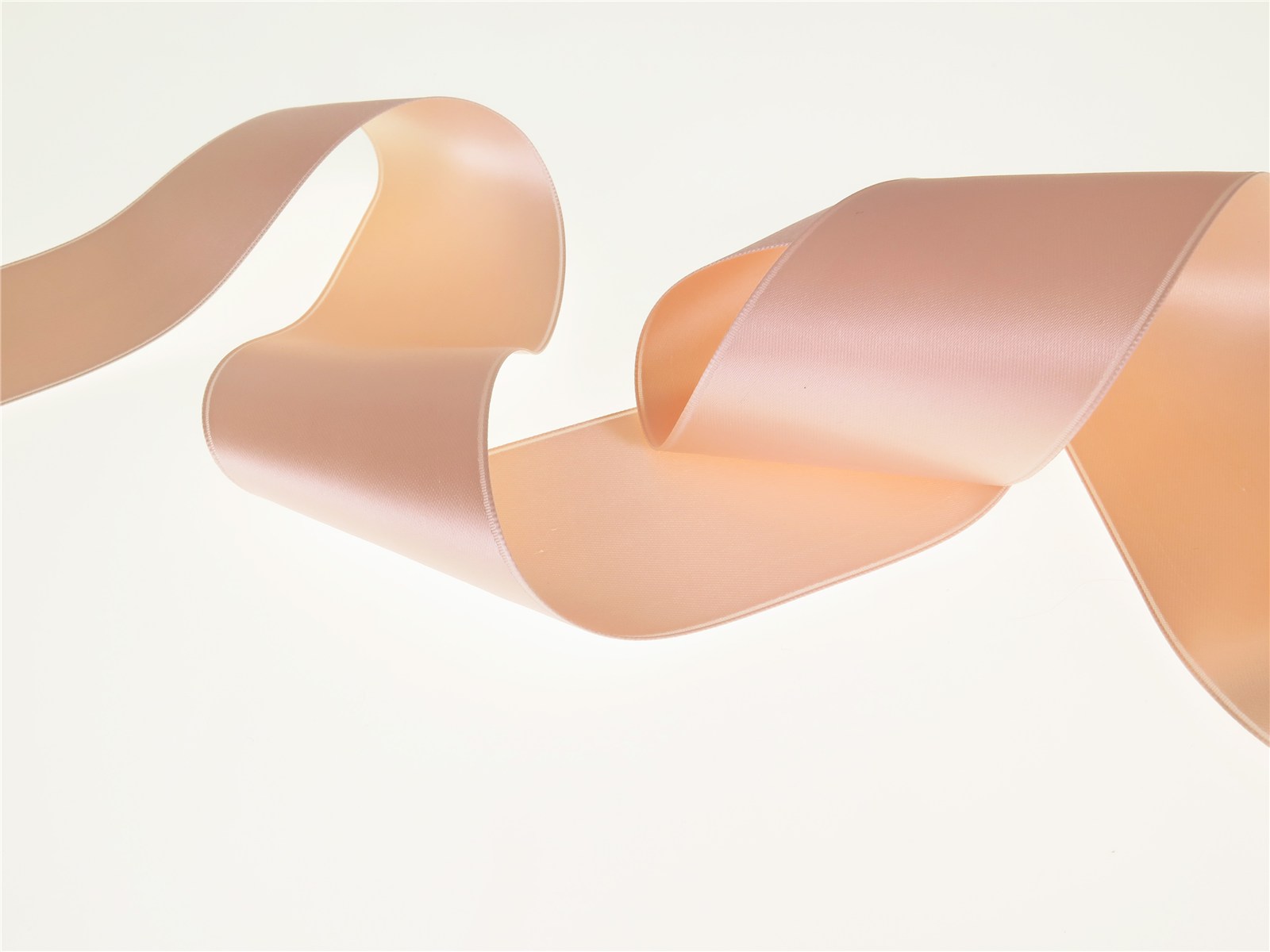 Double Face Satin Ribbon - Plain - 61 Peche - 50 mm