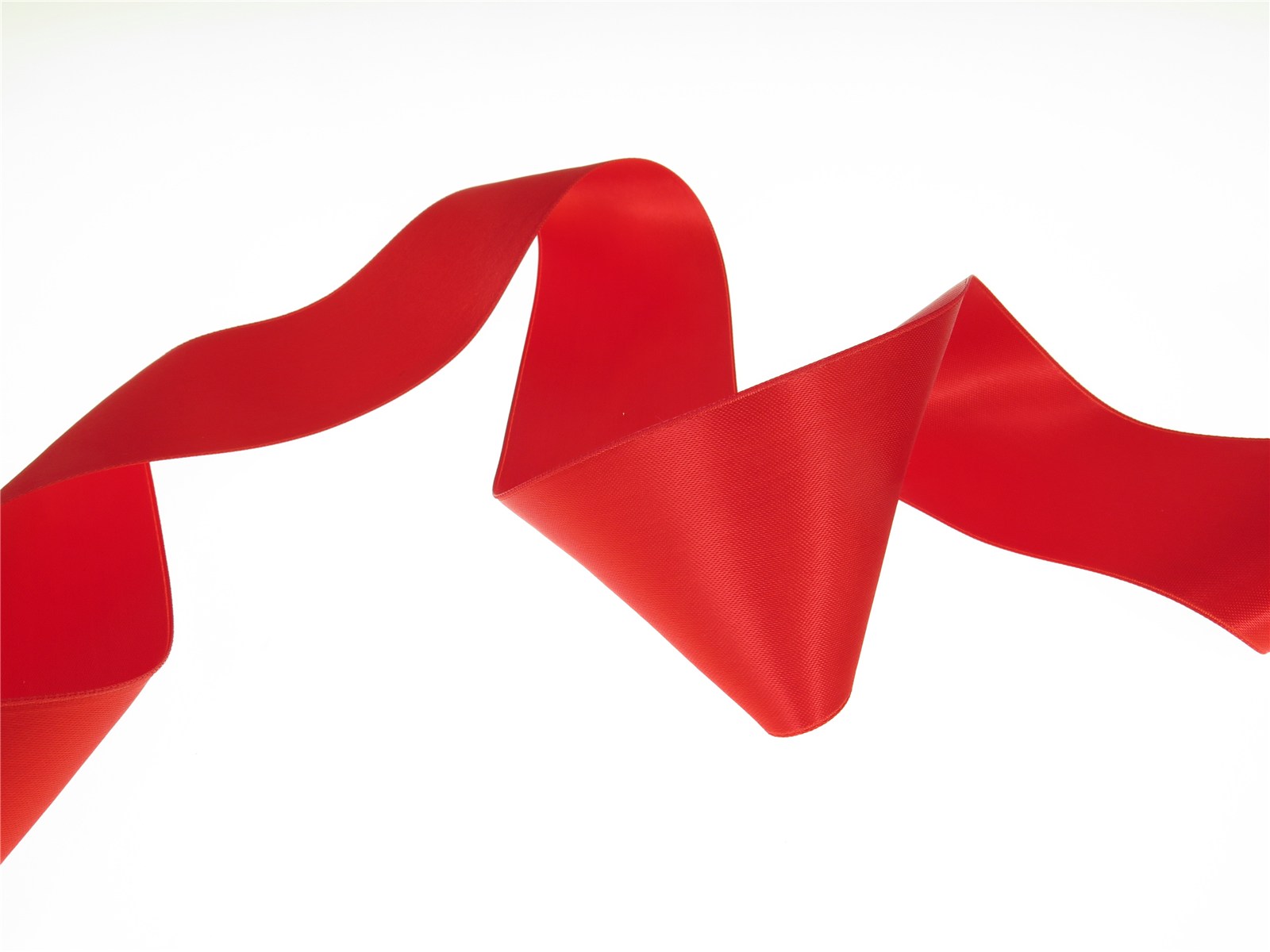 Double Face Satin Ribbon - Plain - 25 Flame - 50 mm