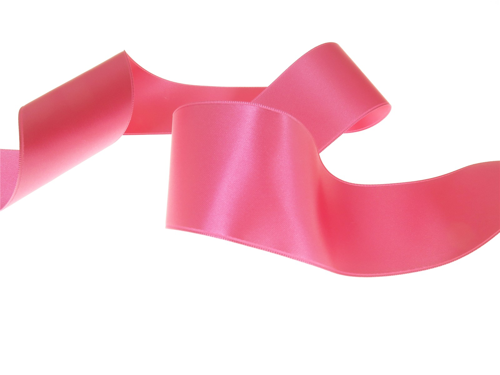 Double Face Satin Ribbon - Plain - 62 Shocking - 50 mm