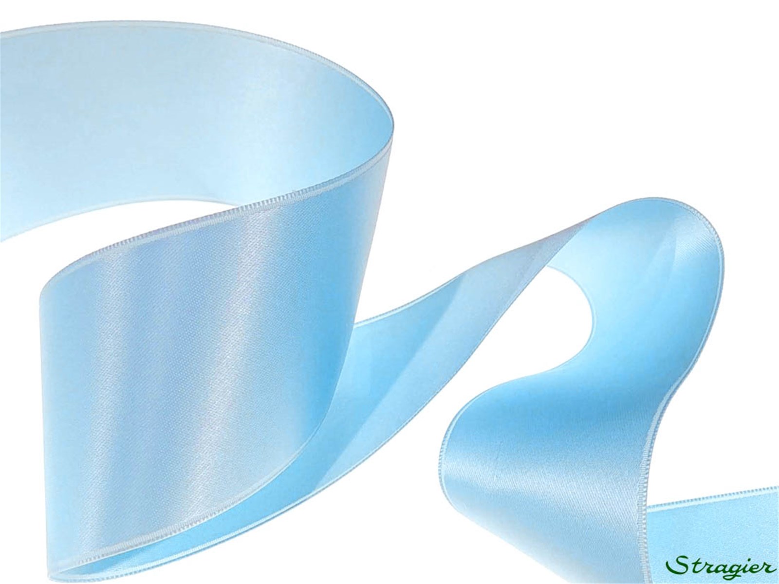 Ruban Satin double face - uni - 37 Ciel - 50 mm