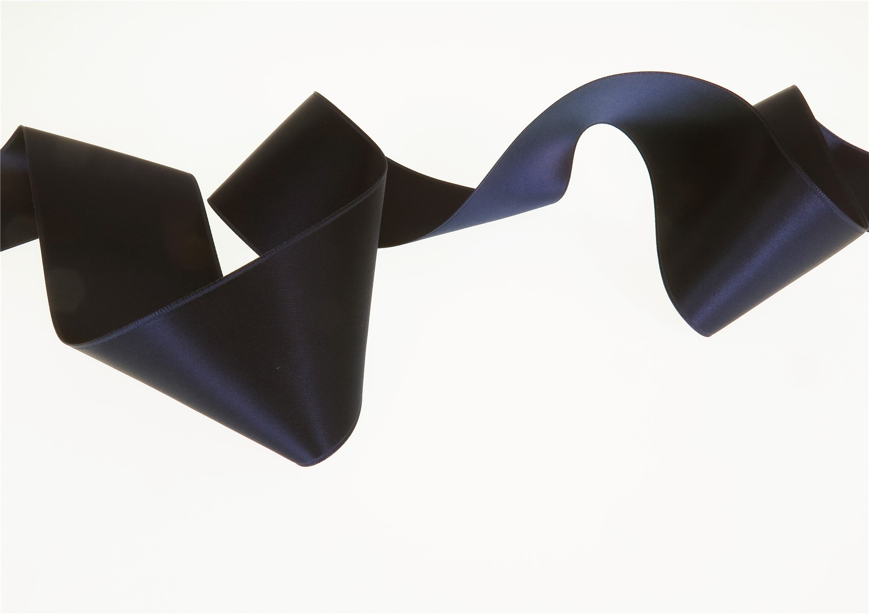 Double Face Satin Ribbon - Plain - 90 Navy - 50 mm