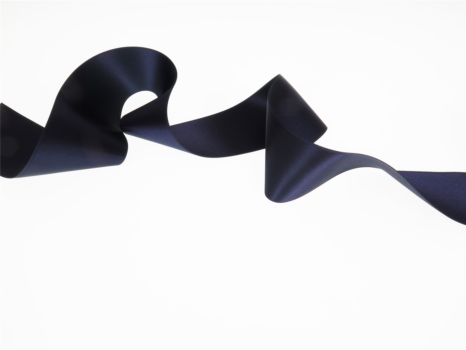 Double Face Satin Ribbon - Plain - 21 Dark Navy - 50 mm