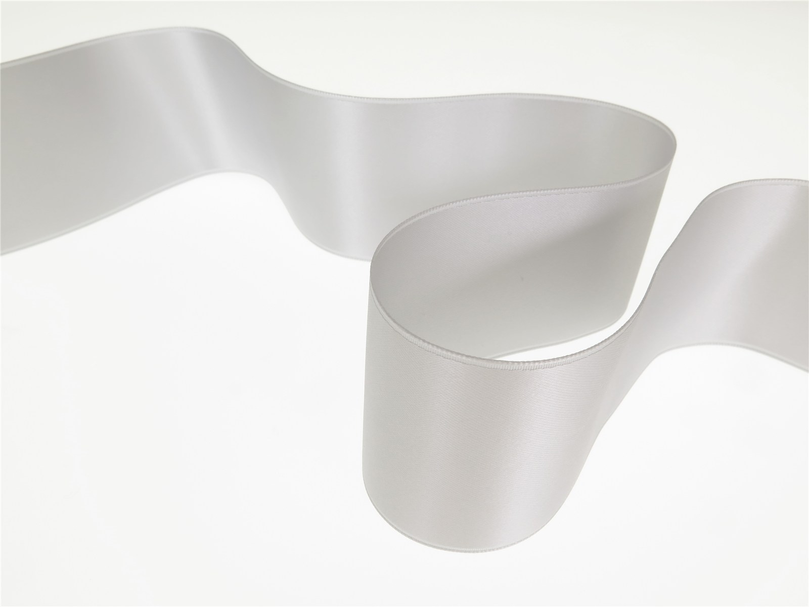 Double Face Satin Ribbon - Plain - 30 Silver - 50 mm