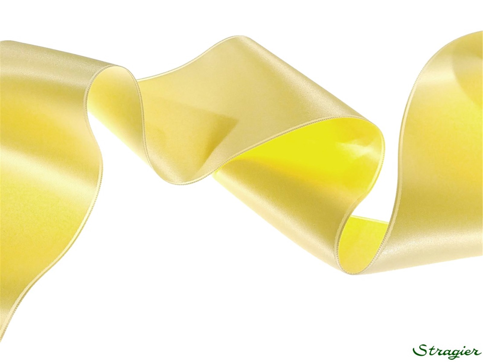 Double Face Satin Ribbon - Plain - 07 Banane - 70 mm