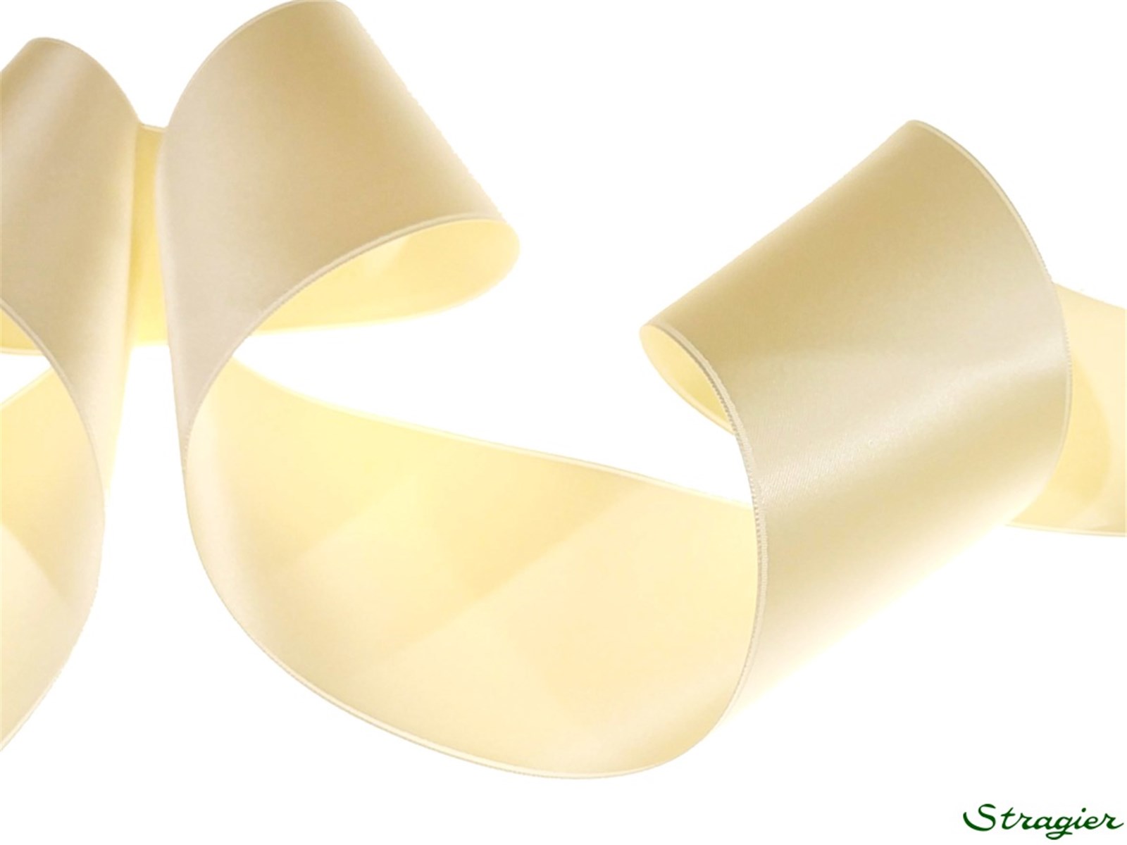 Double Face Satin Ribbon - Plain - 09 Crème - 70 mm