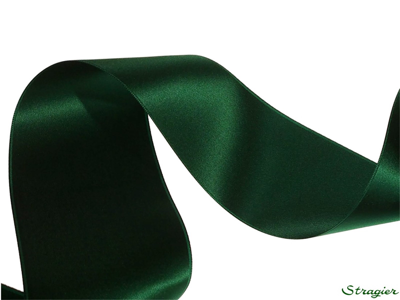Double Face Satin Ribbon - Plain - 864 Dark Green - 70 mm