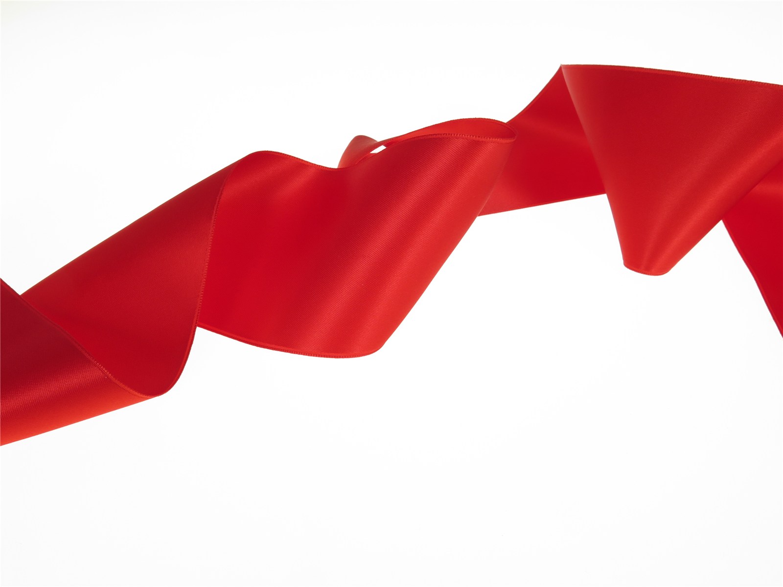 Double Face Satin Ribbon - Plain - 25 Flame - 70 mm