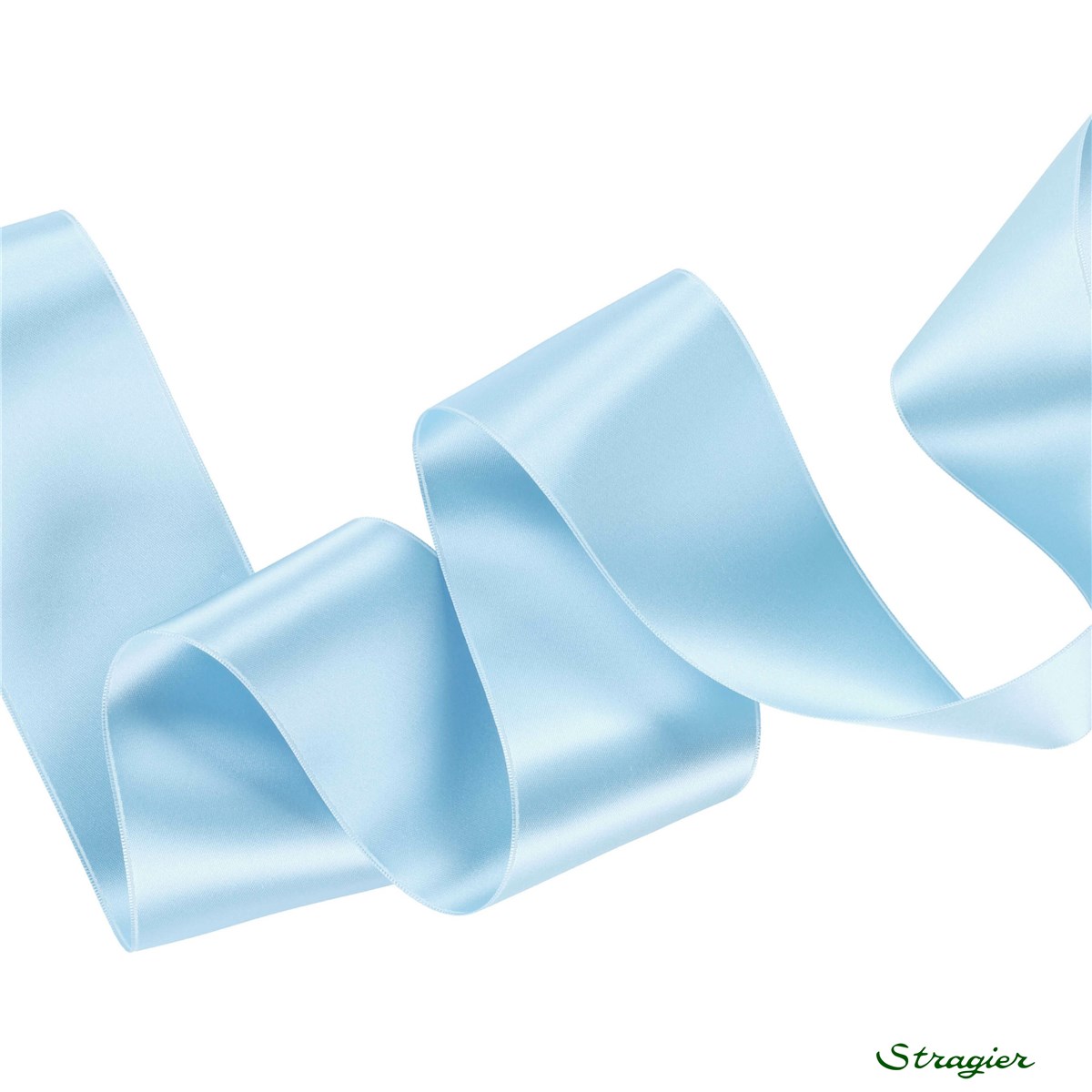 Ruban Satin double face - uni - 37 Ciel - 70 mm