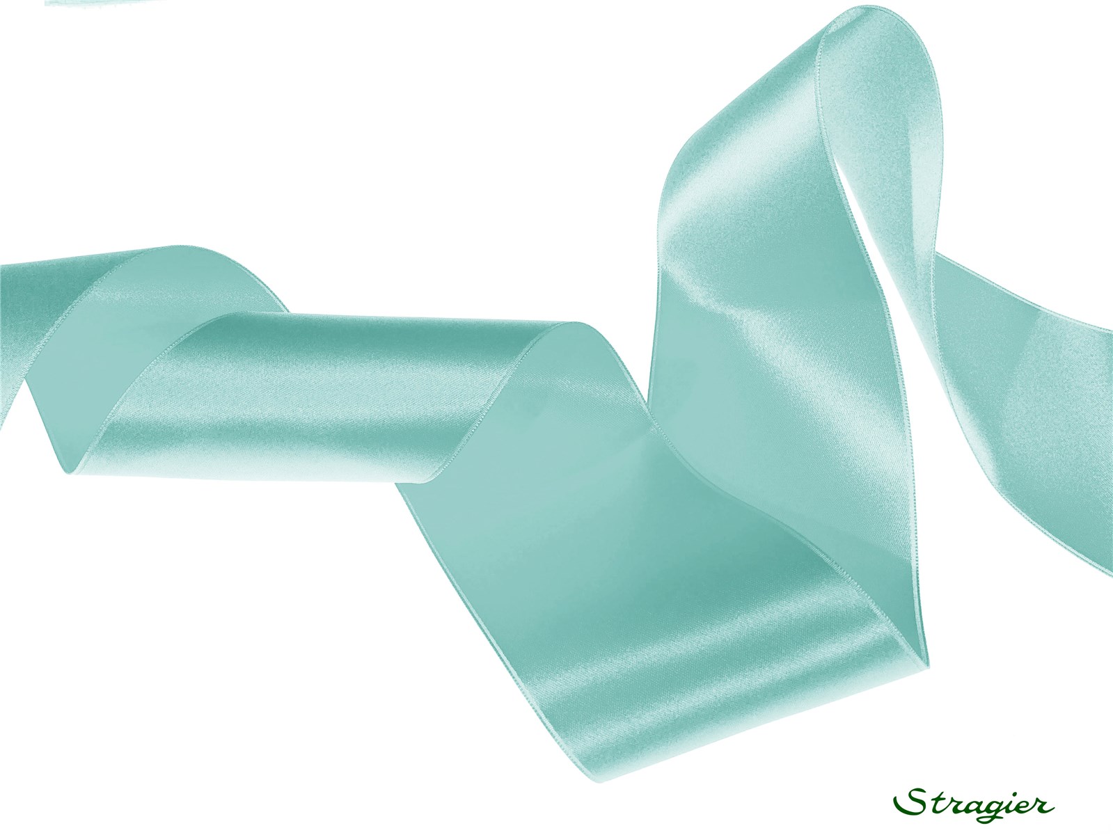 Ruban Satin double face - uni - 70 Turquoise - 70 mm