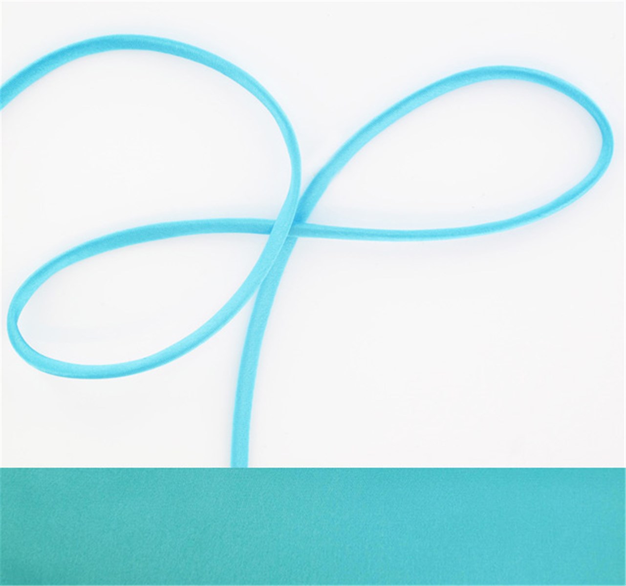Silk Satin Cord - Plain - Turquoise - 4 mm