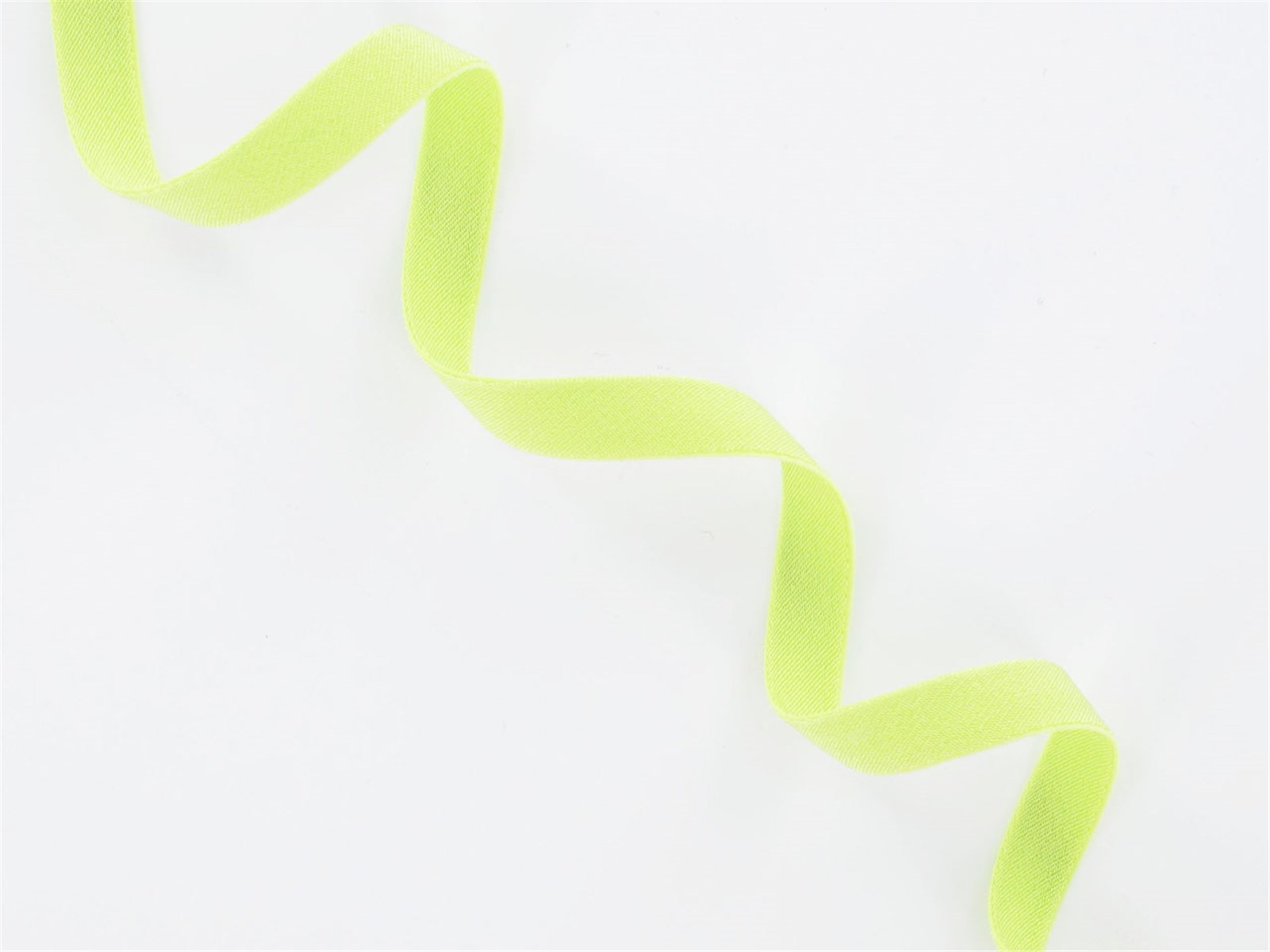 Ruban Satin extensible - uni - Citron Vert - 10 mm