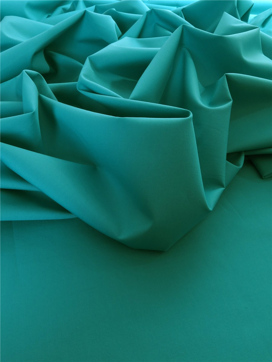Poplin 59 threads/cm - Plain - Bleu Paon
