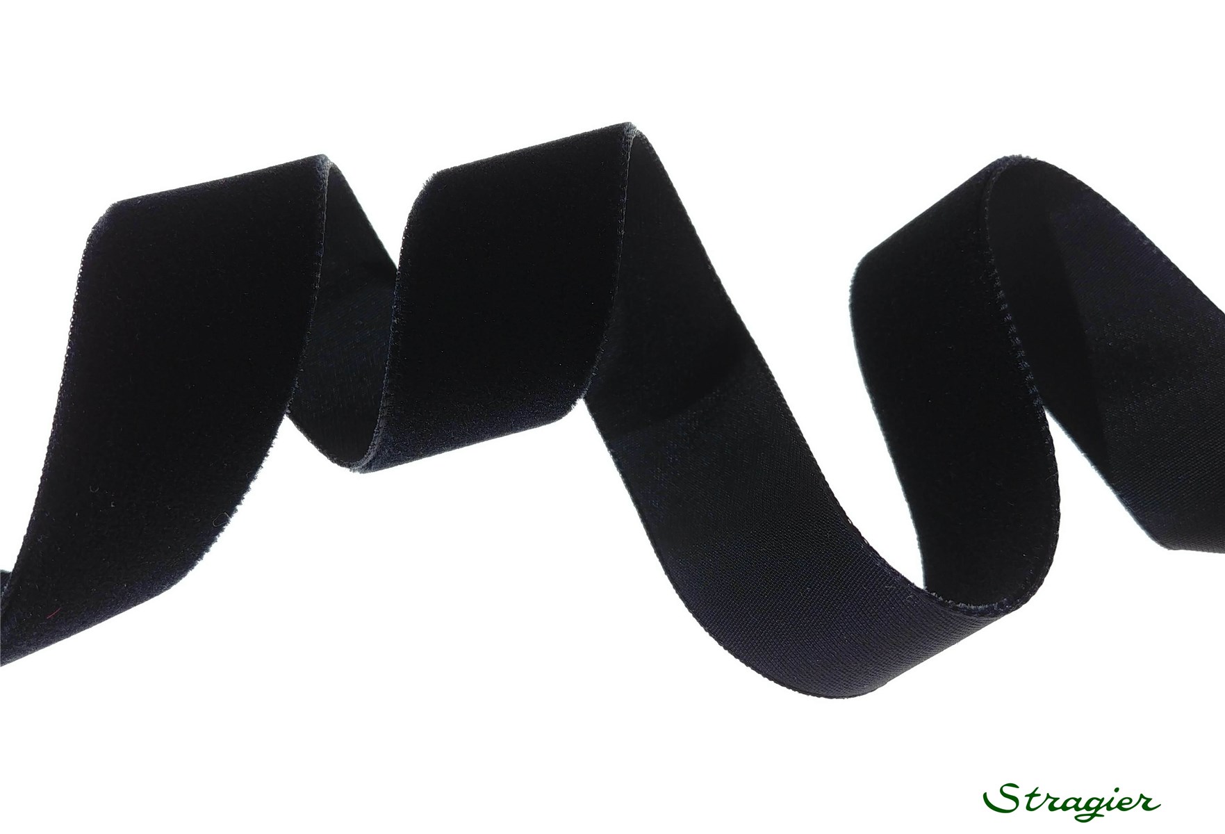Ruban Velours - uni - 725 Noir - 22 mm