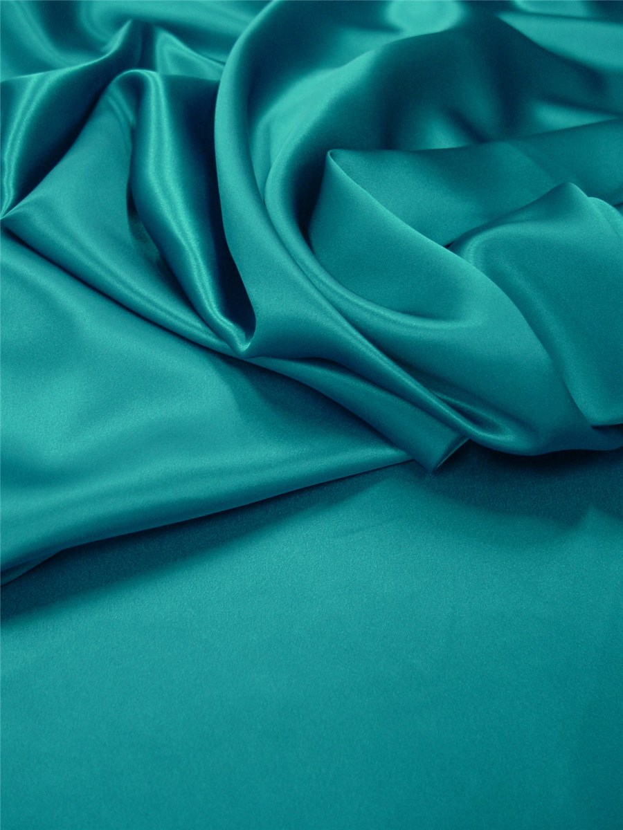 Silk Satin Crepe - Plain - Peacock