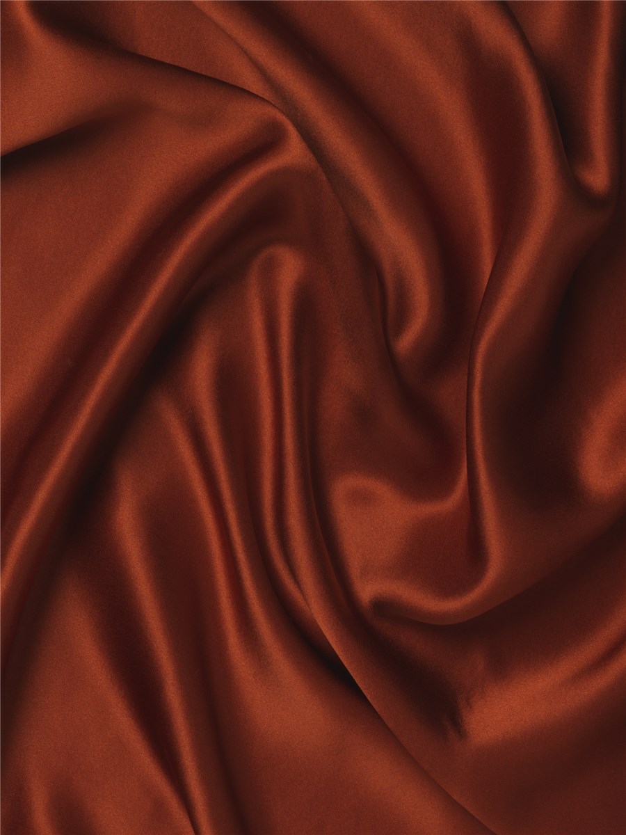 Silk Satin Crepe - Plain - Rust
