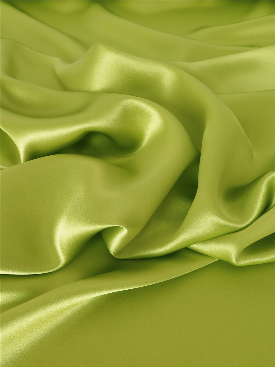 Silk Satin Crepe - Plain - Lime