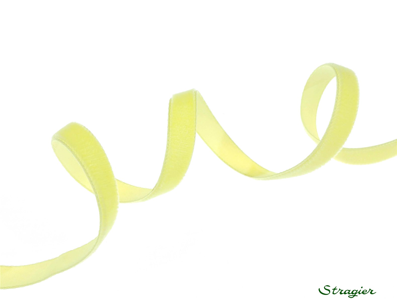 Ruban Velours - uni - 452 Citron - 9 mm