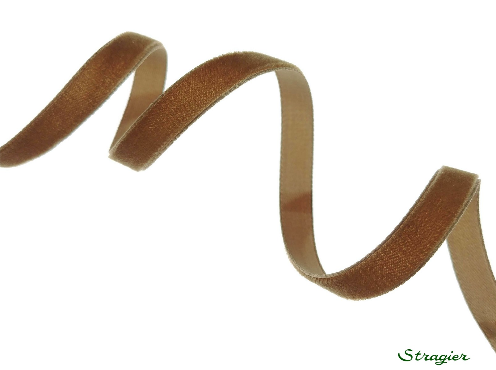 Ruban Velours - uni - 636 Café - 9 mm