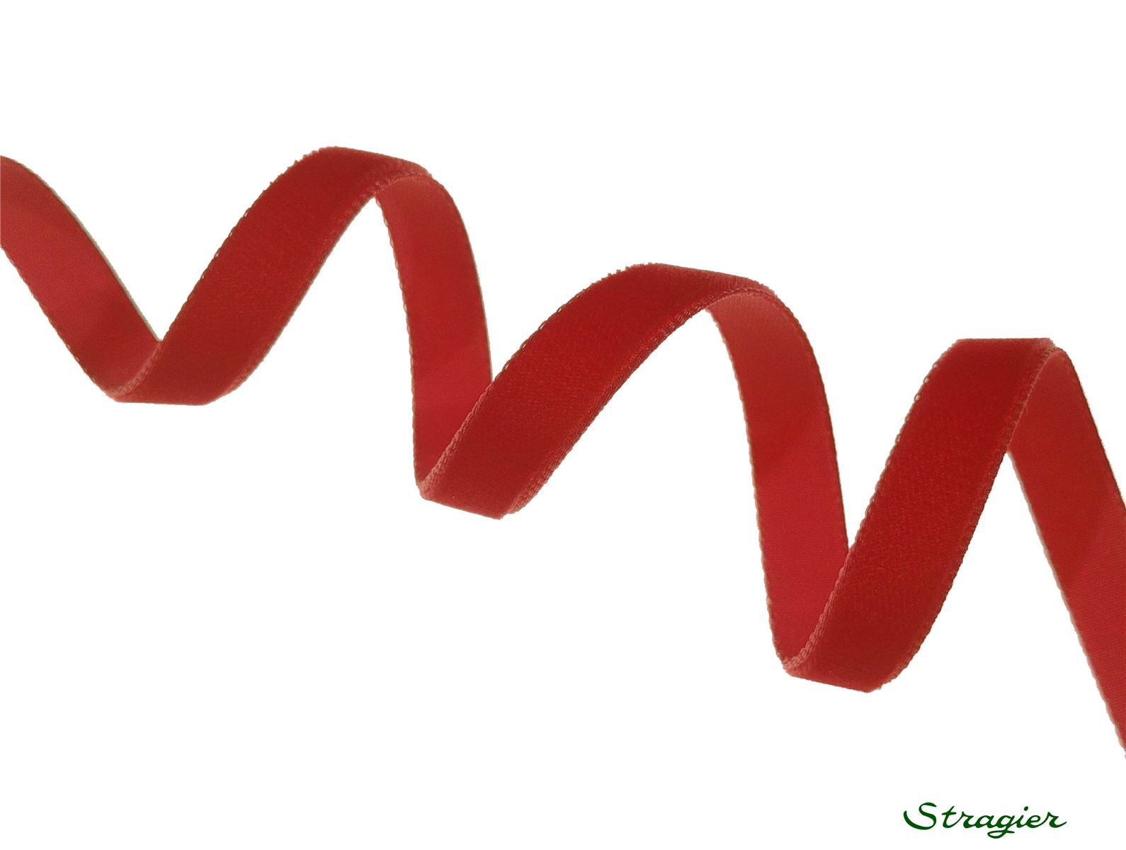 Ruban Velours - uni - 644 Scarlet - 9 mm