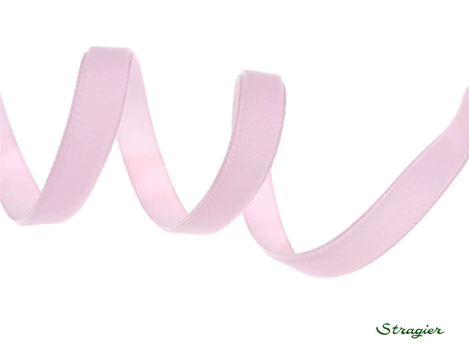 Ruban Velours - uni - 598 Baby Pink - 9 mm