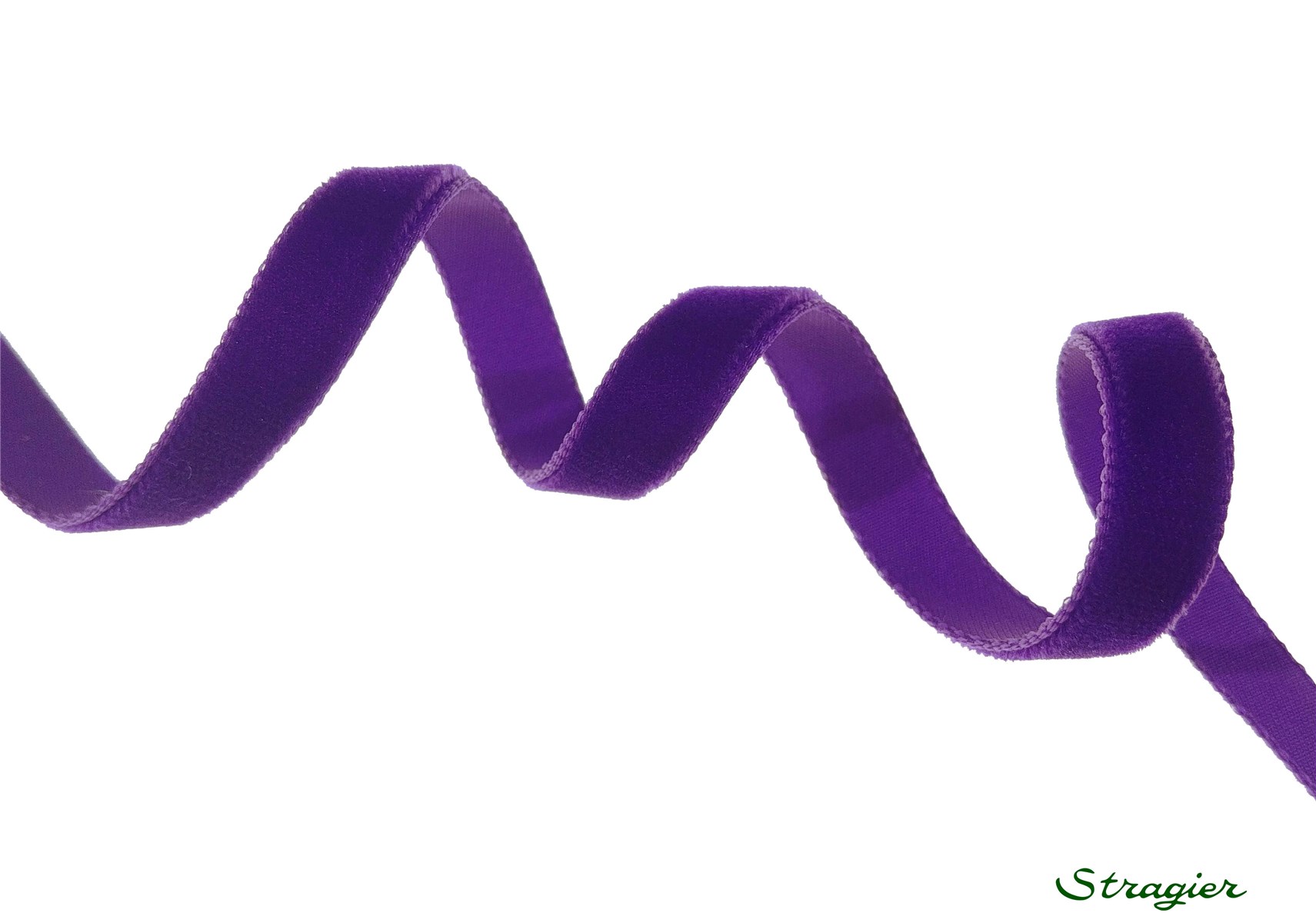 Ruban Velours - uni - 634 Purple - 9 mm
