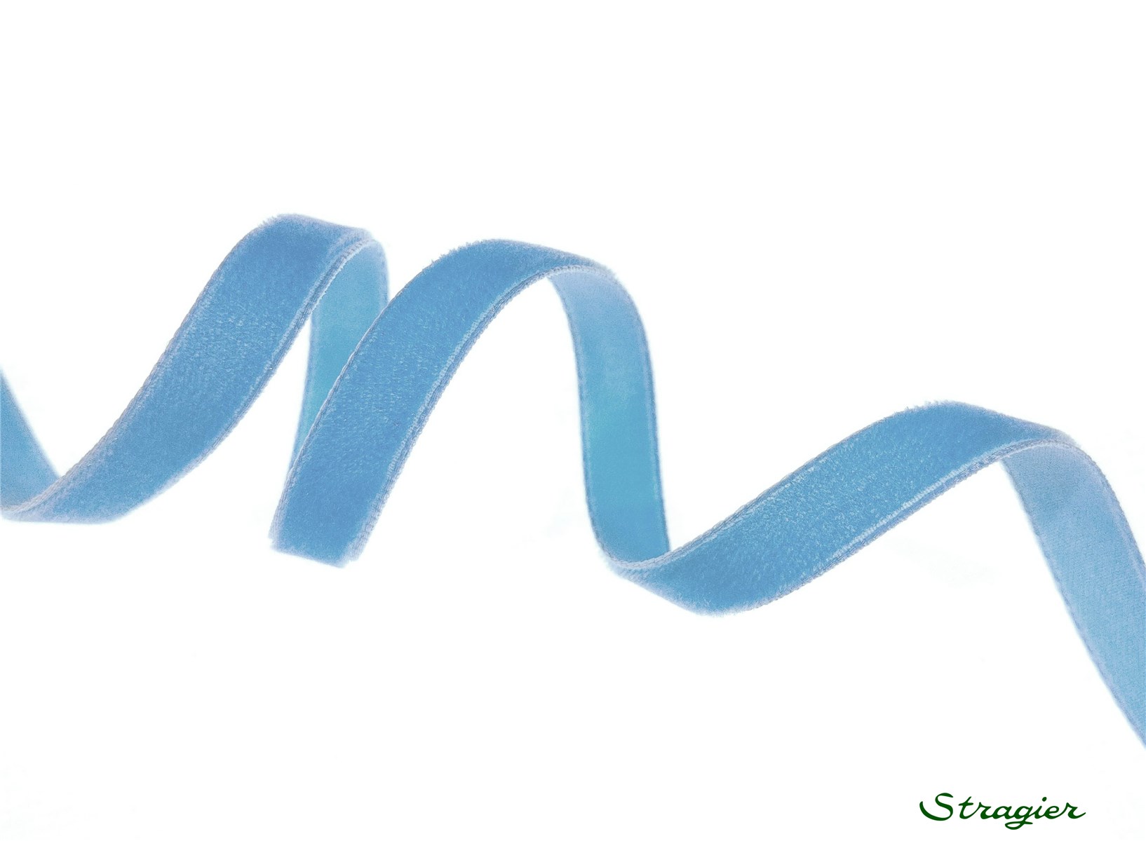 Ruban Velours - uni - 522 Faience - 9 mm