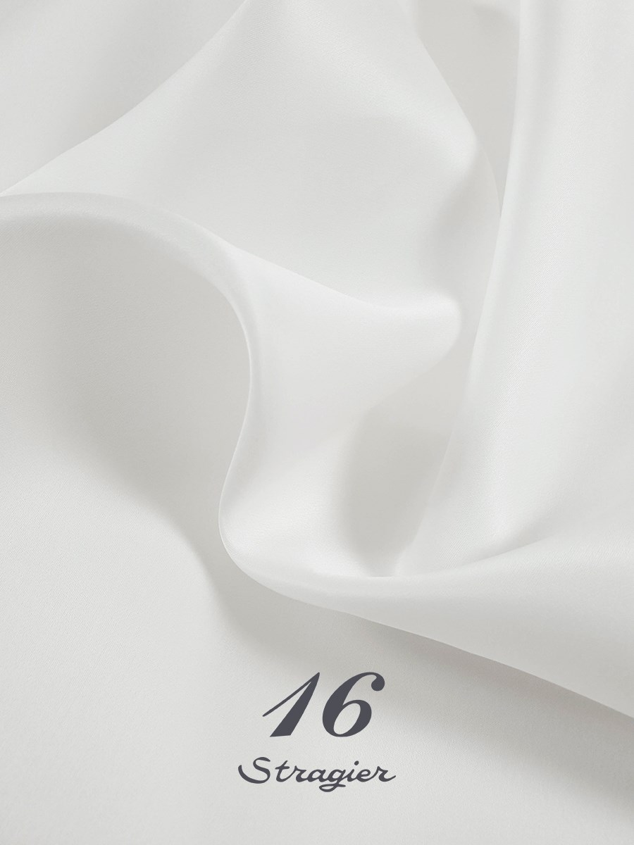 Triple Organza Satin - uni - Porcelaine Stragier 