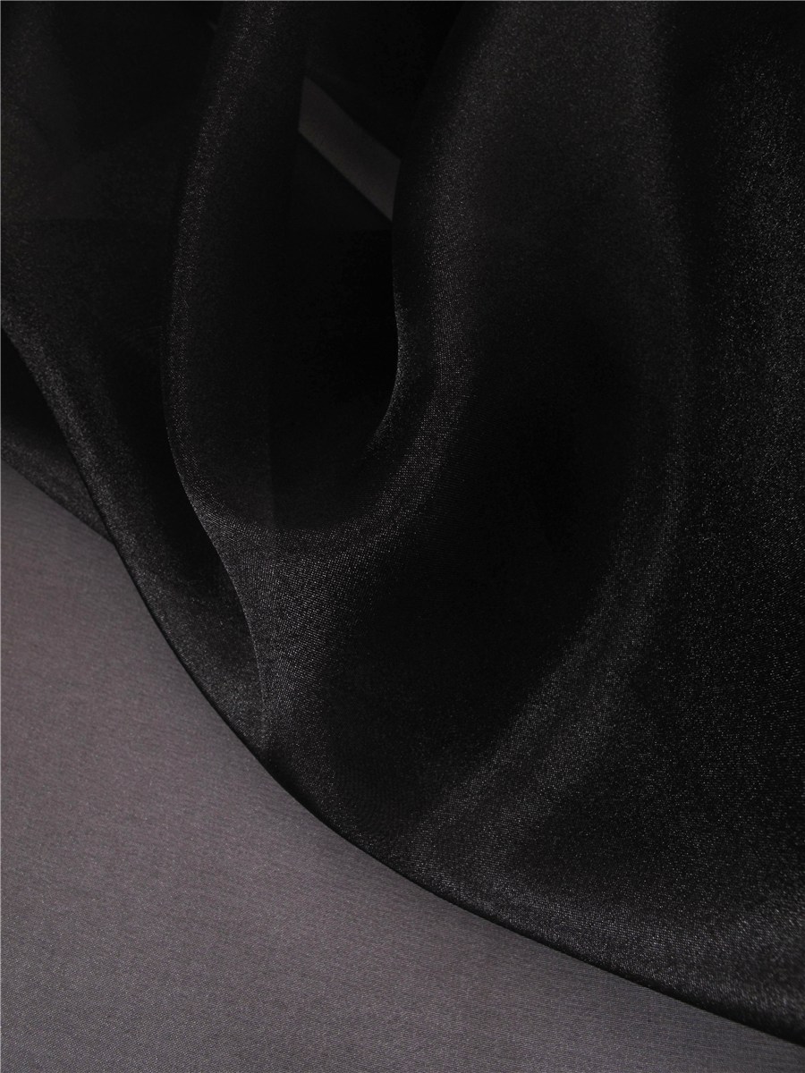 Polyester Organza - Plain - Noir