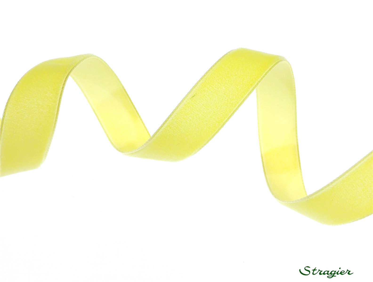 Ruban Velours - uni - 452 Citron - 16 mm