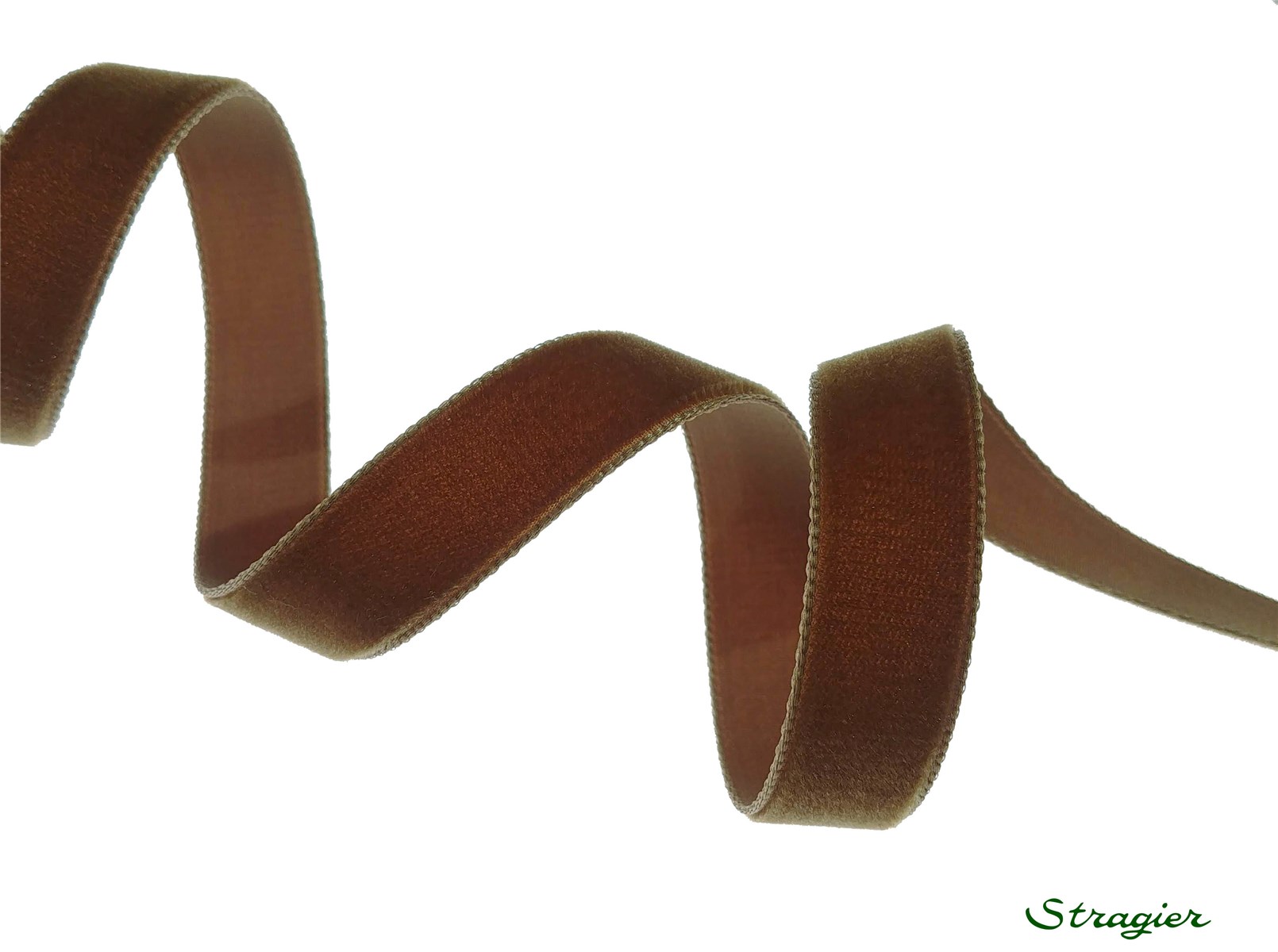 Ruban Velours - uni - 539 Tabac - 16 mm