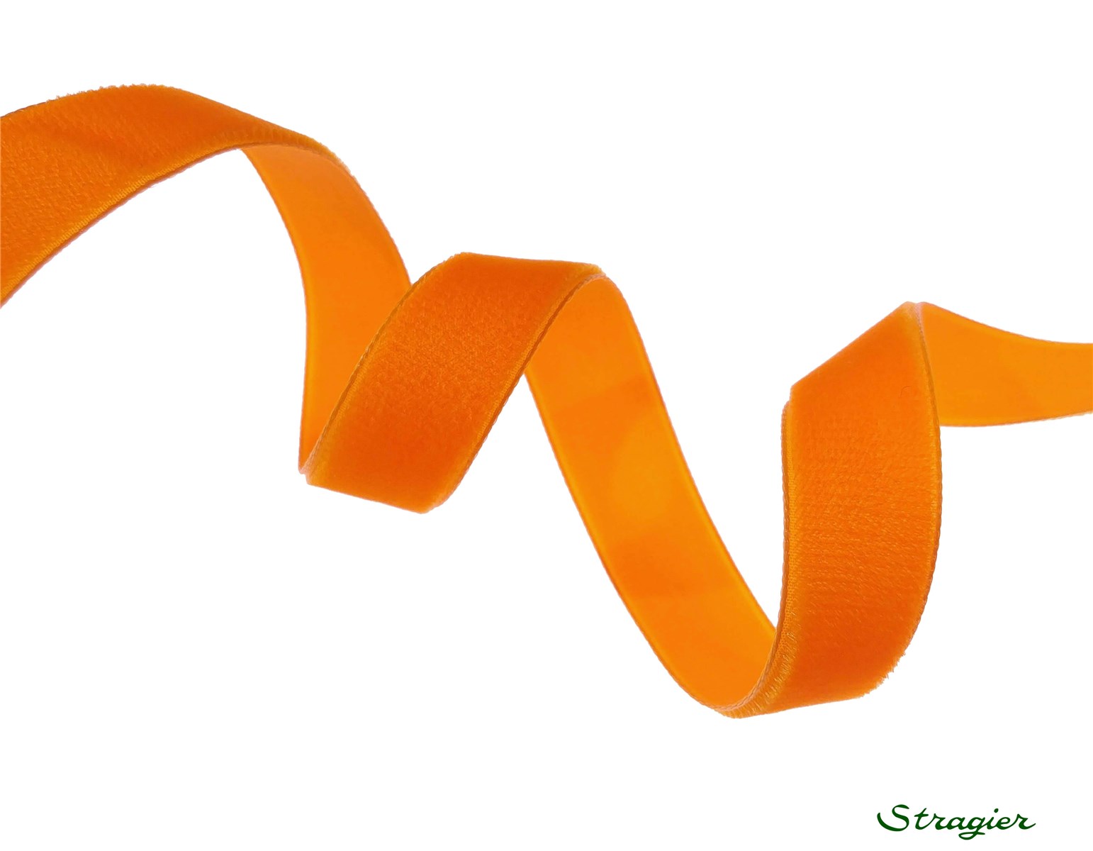 Ruban Velours - uni - 445 Orange - 16 mm
