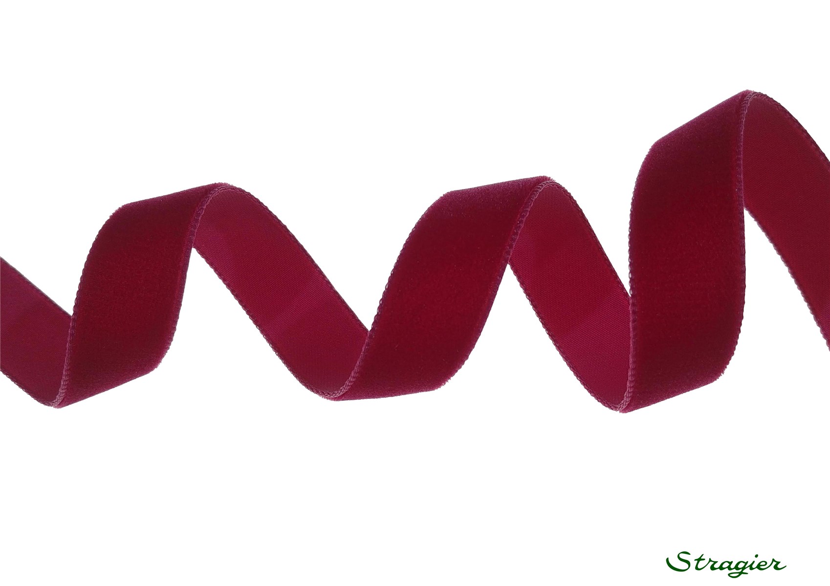 Ruban Velours - uni - 424 Wine - 16 mm