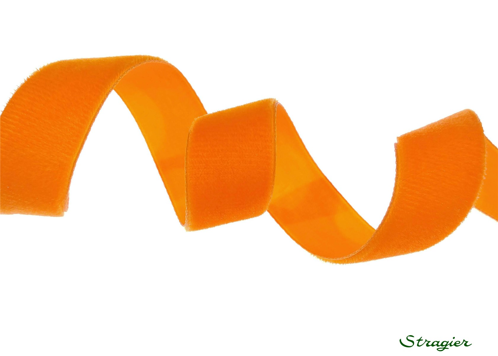 Ruban Velours - uni - 445 Orange - 22 mm