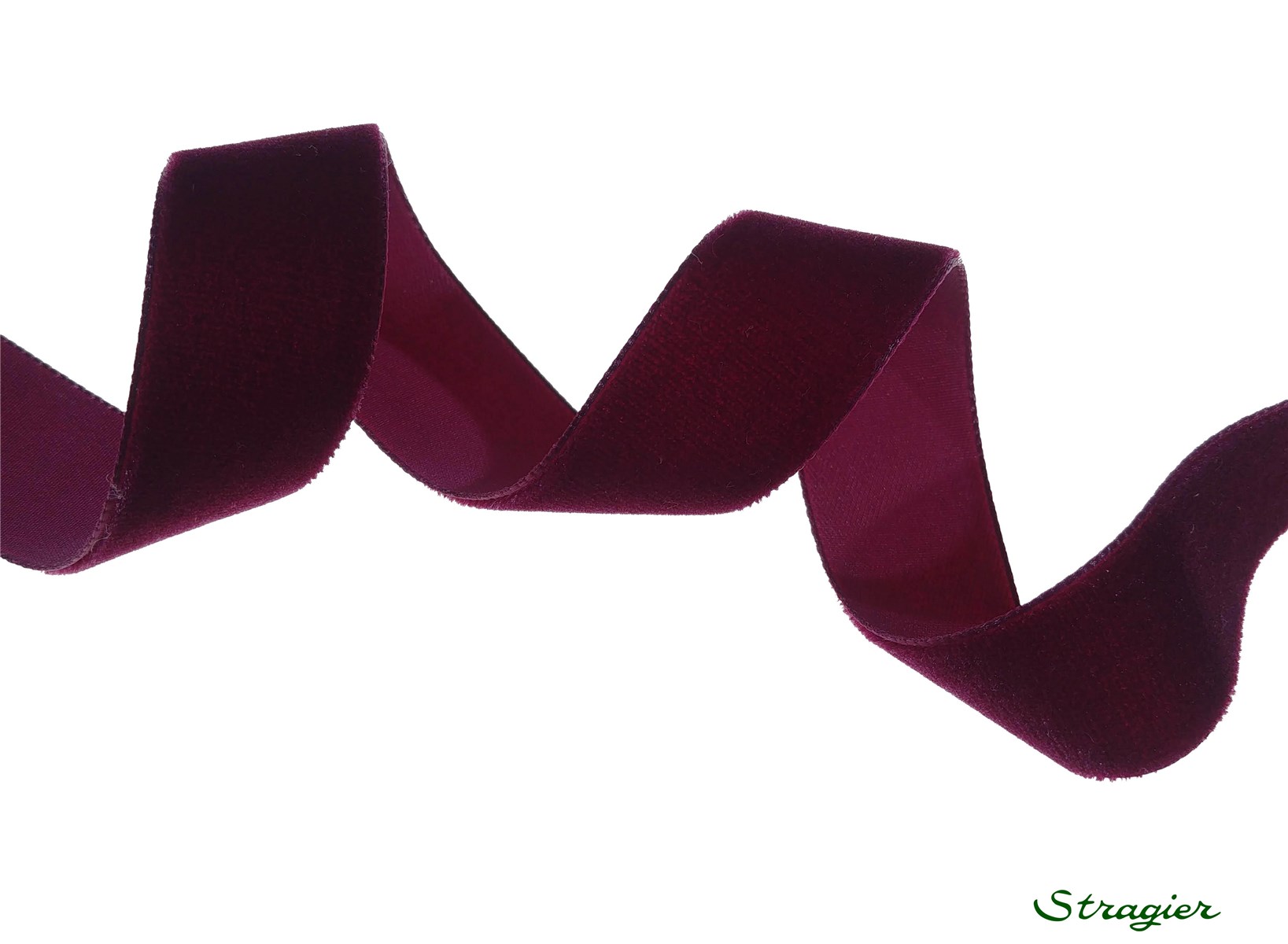 Ruban Velours - uni - 434 Burgundy - 22 mm