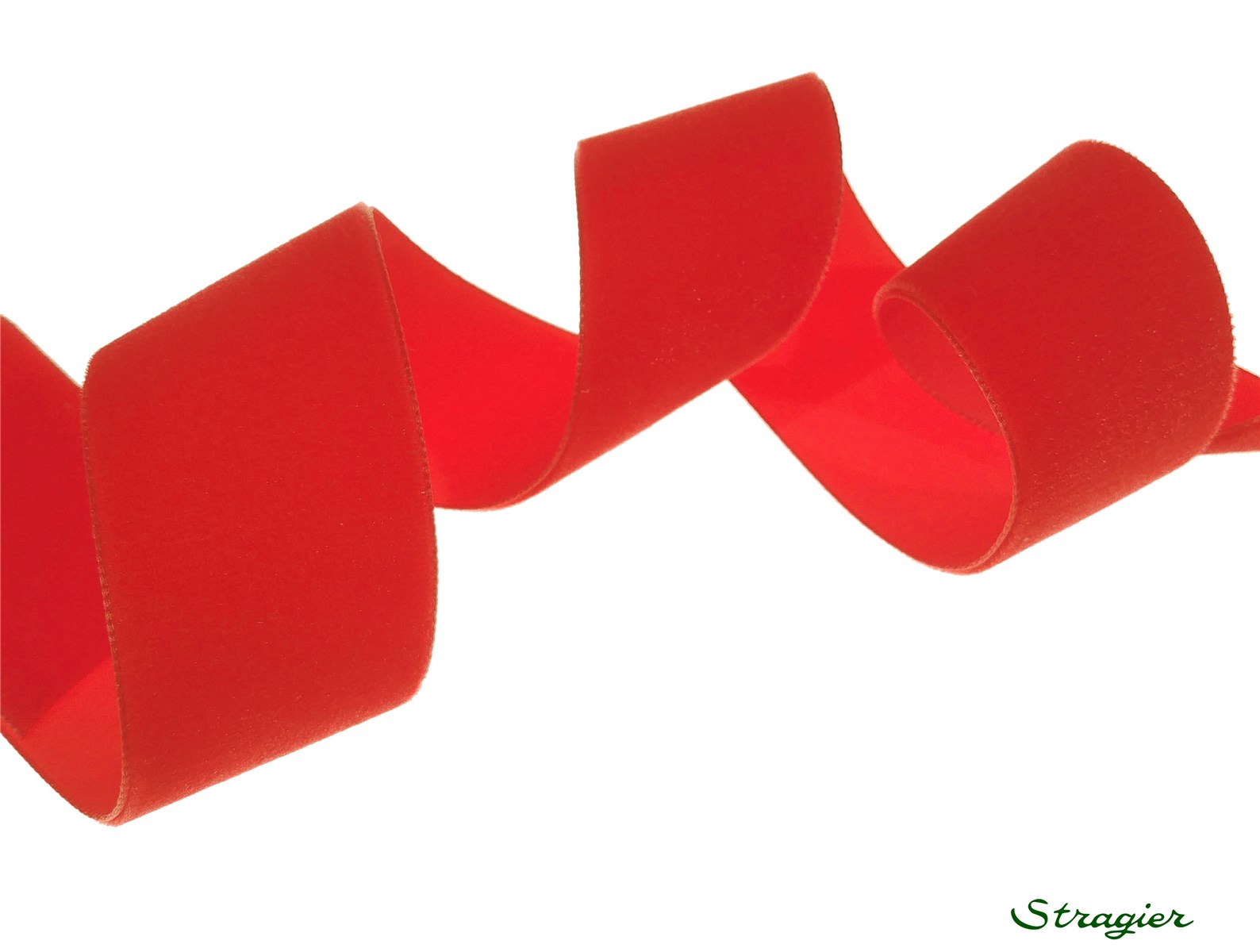 Velvet Ribbon - Plain - 629 Rouge - 36 mm