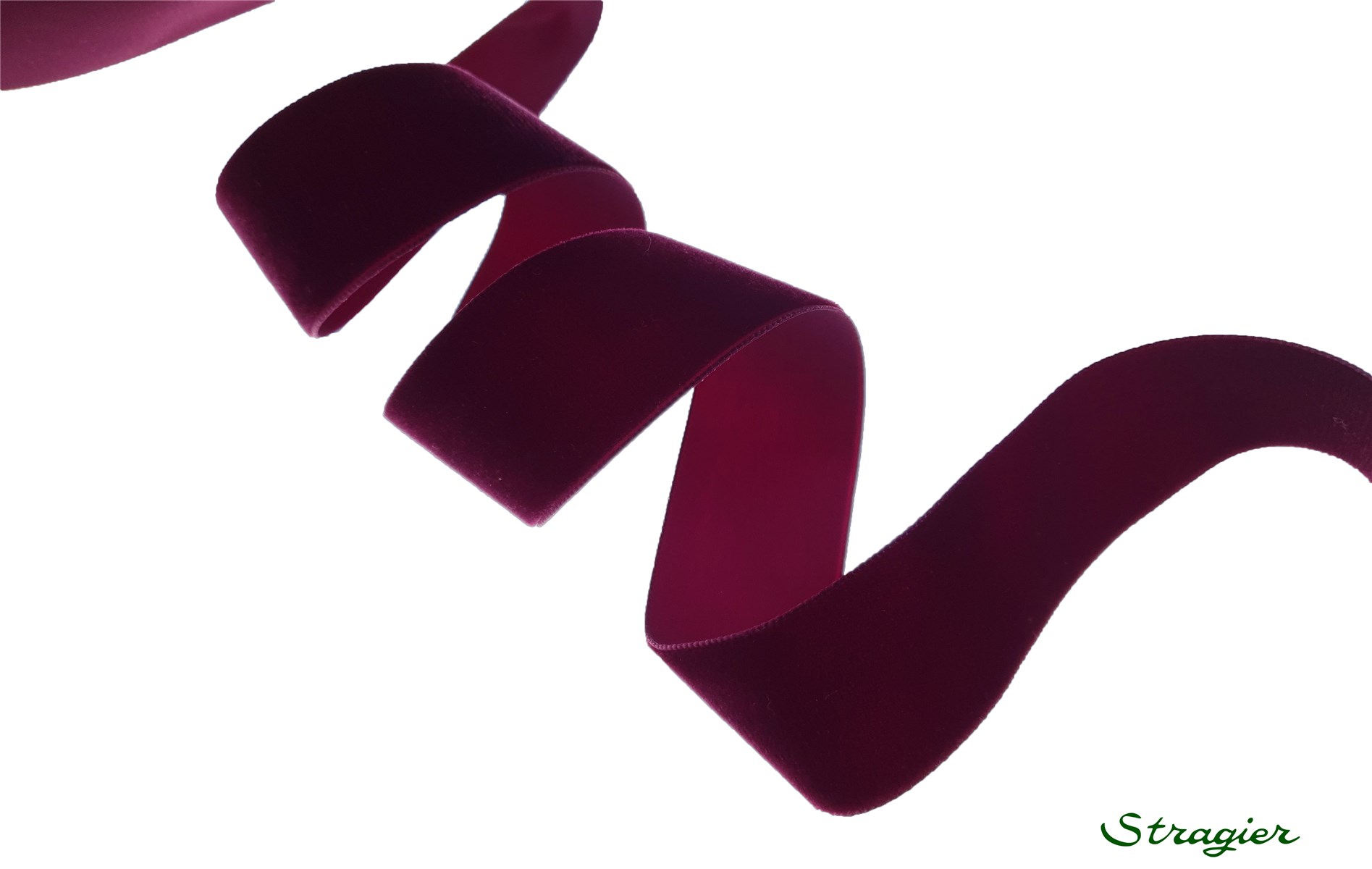 Ruban Velours - uni - 434 Burgundy - 36 mm