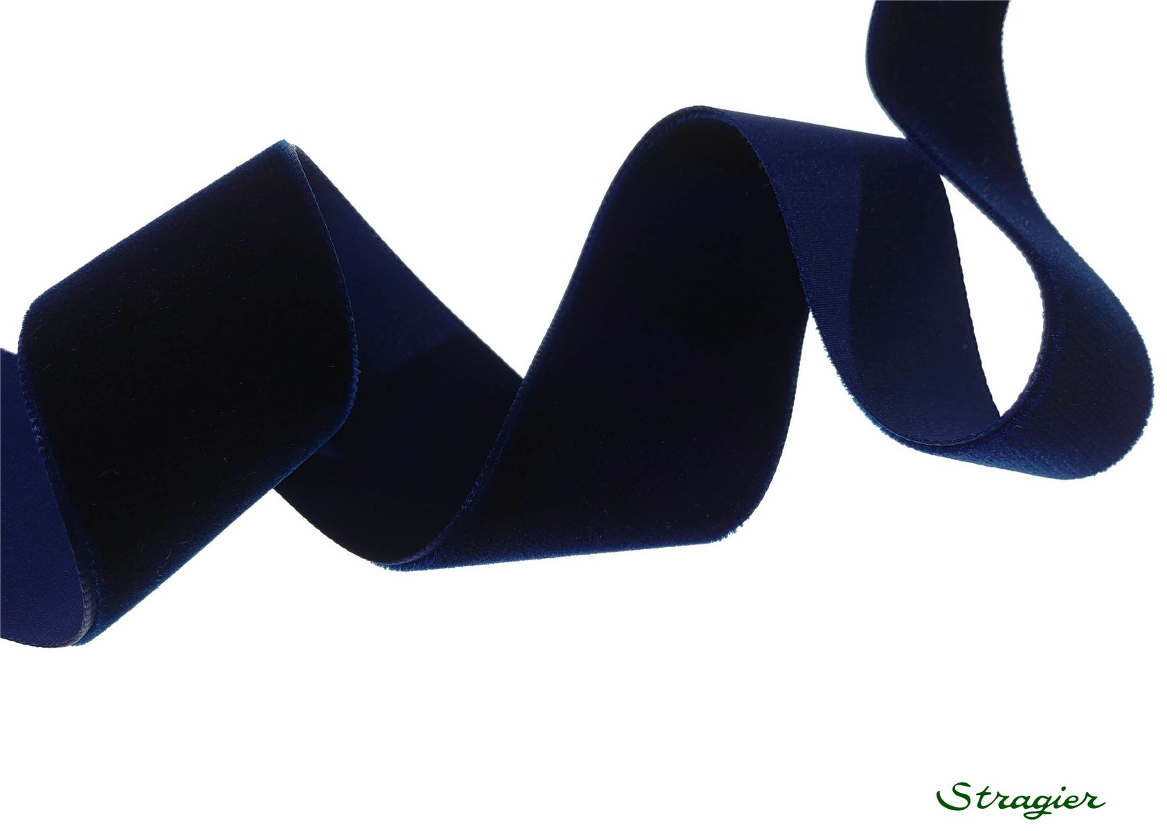 Velvet Ribbon - Plain - 419 Navy - 36 mm