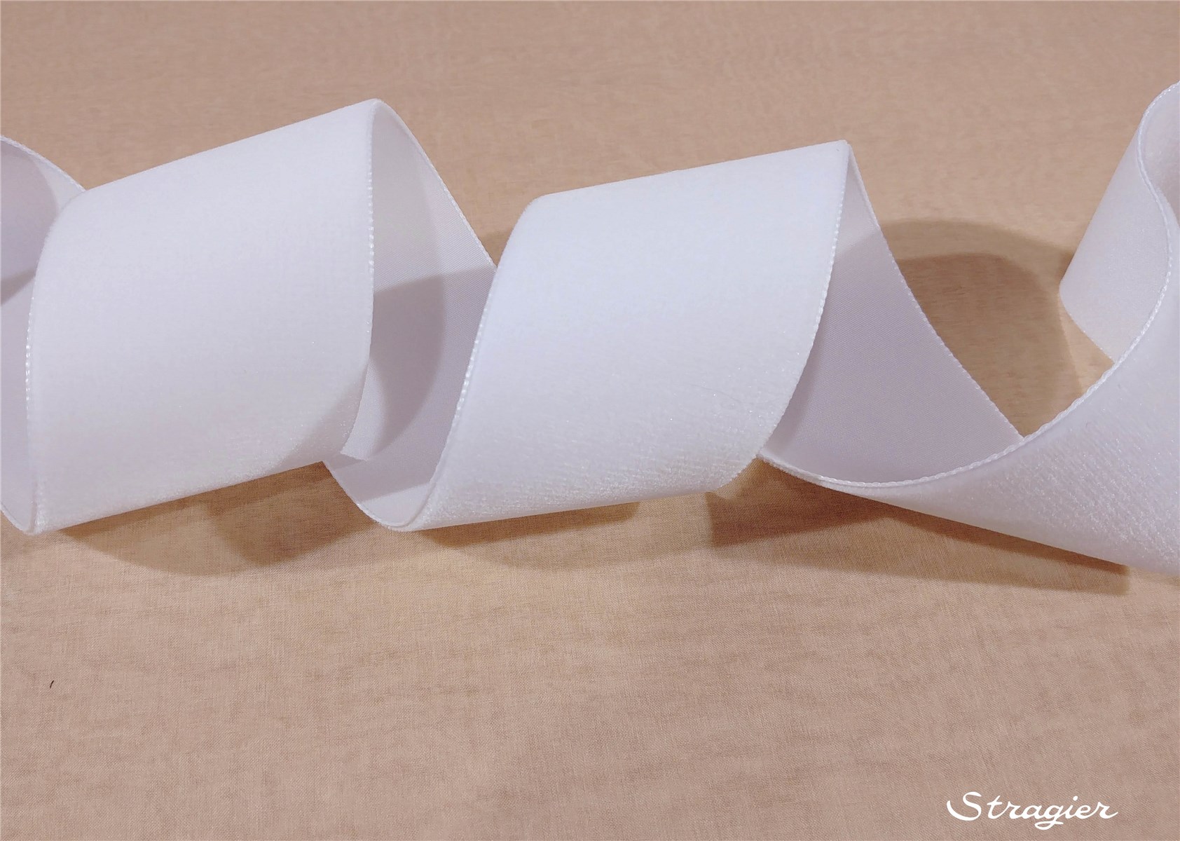 Velvet Ribbon - Plain - 607 Ecru - 50 mm