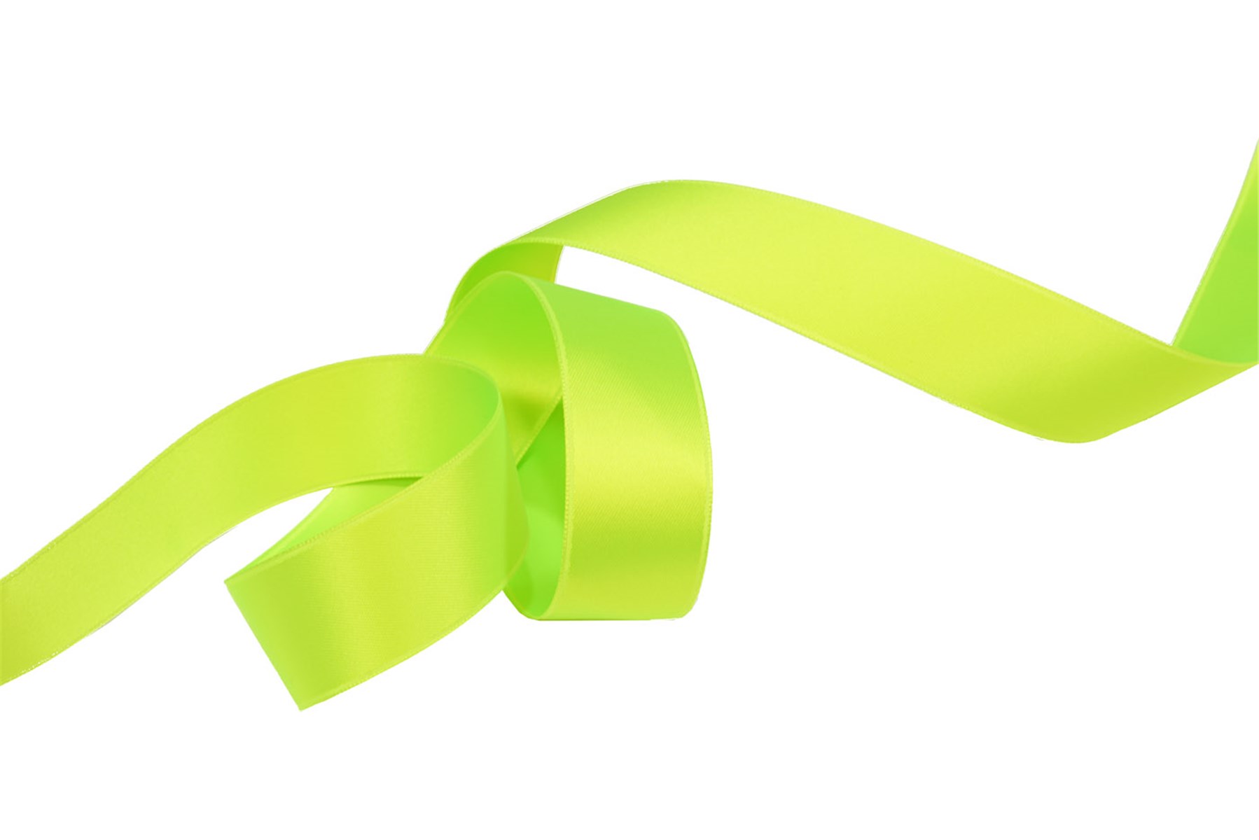 Double Face Satin Ribbon - Plain - 996 Neon Green - 25 mm