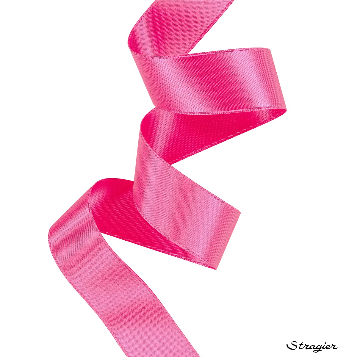 Double Face Satin Ribbon - Plain - 999 Neon Pink - 25 mm