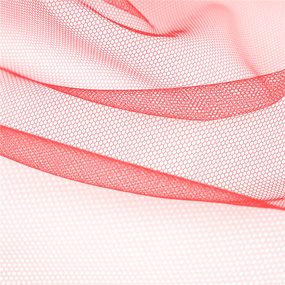 Tulle Sheer - Plain - Rouge