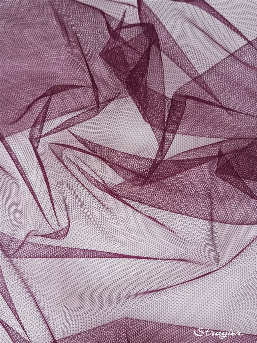 Tulle Invisible - Uni - Bordeaux 