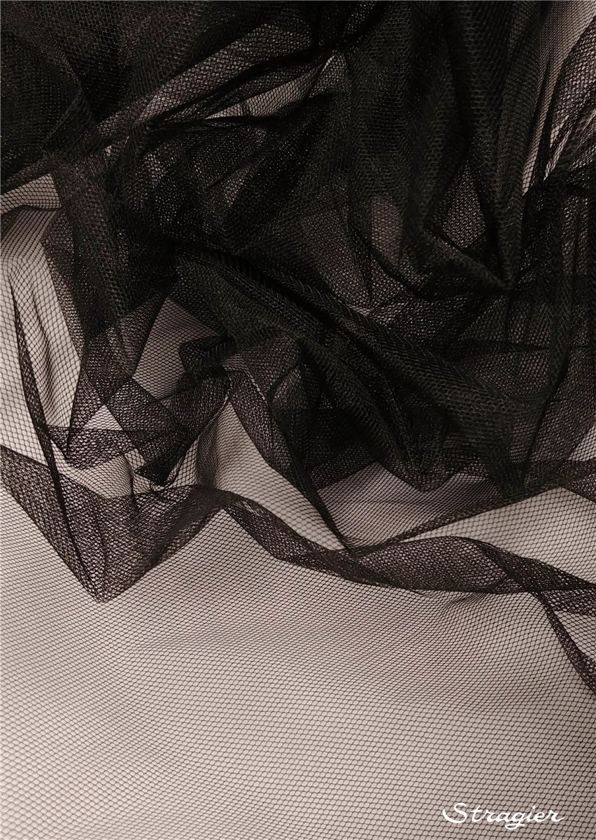 Tulle 40D - uni - Noir